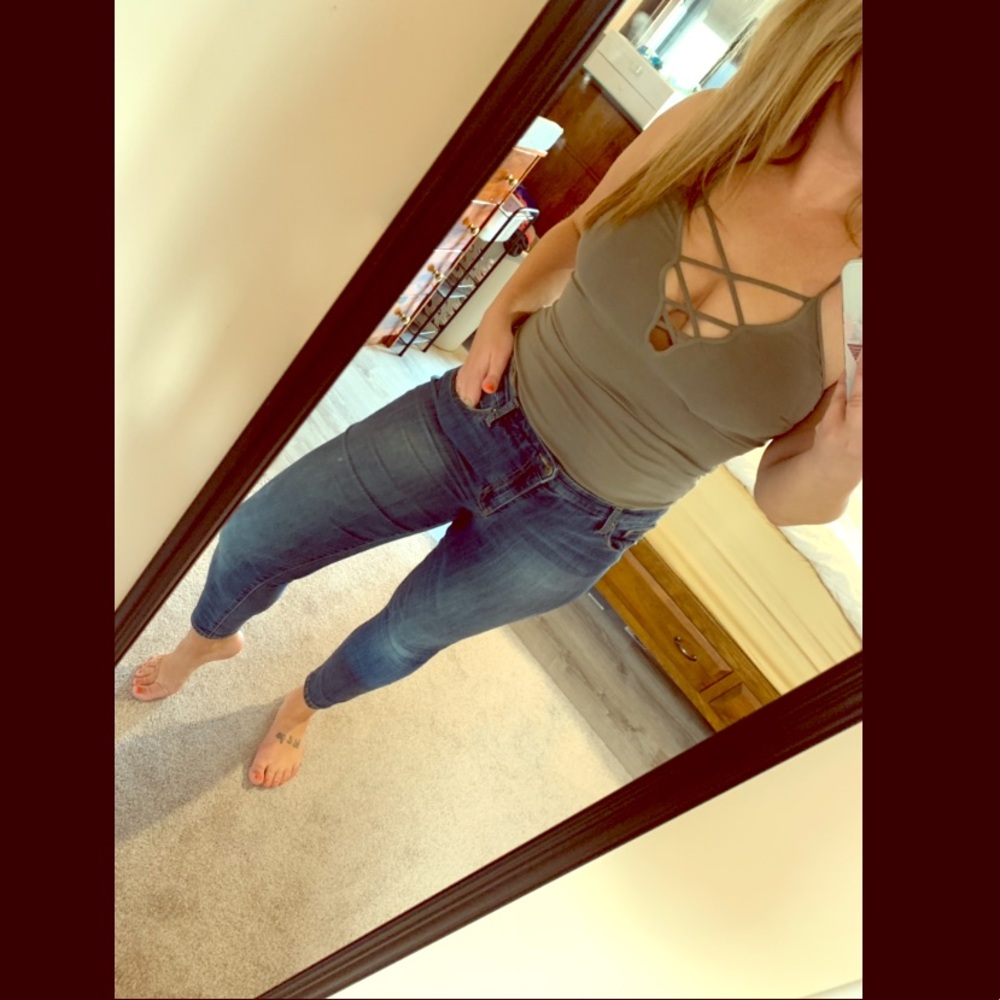 Lace up tank top